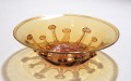 #g94 Small Amber "Lily Pad" Bowl
