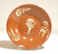 # 481 Decorated Redware Shallow Pan