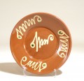 # 478 Decorated Redware Shallow Pan